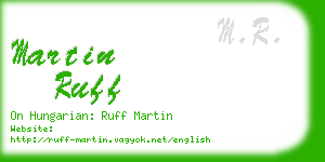 martin ruff business card
